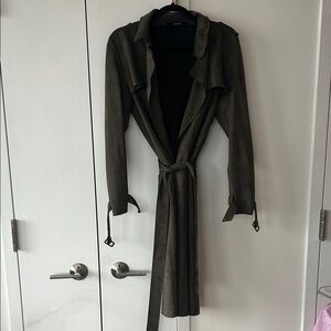 Zara Dark Olive Trench Coat